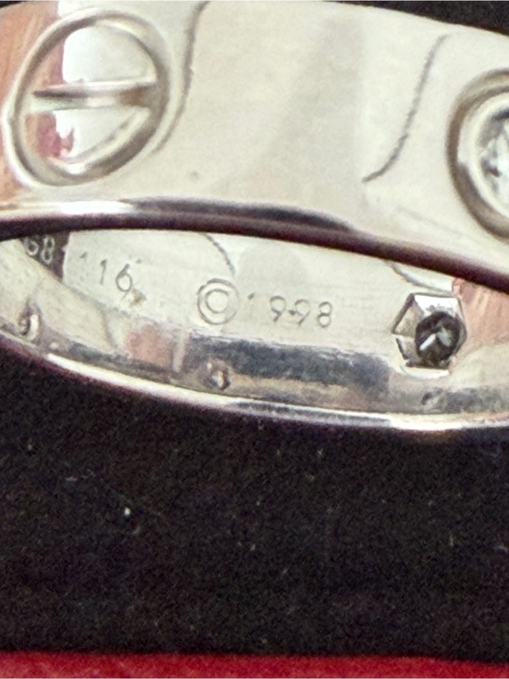 Cartier Classic Love Ring 3 Diamonds 750 WG Cartier Size : 51 ( US 5.75) - Picture 11 of 16